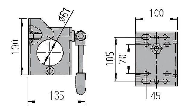 Držák podpěrného kola, pr. 60 mm-1