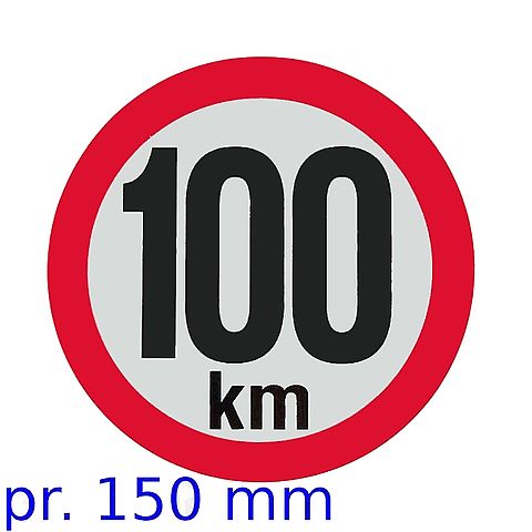 Označení rychlosti 100 kmh