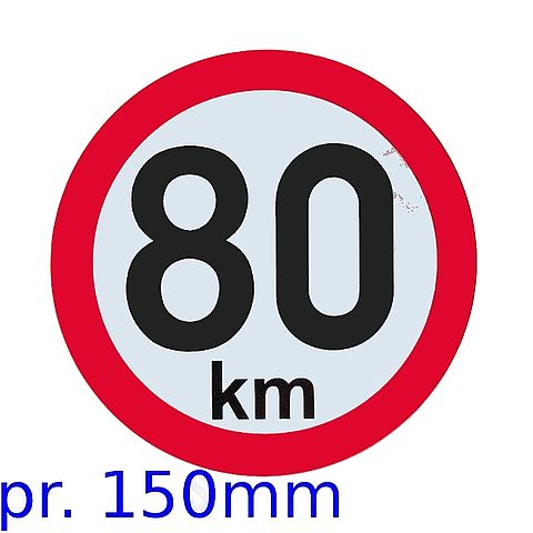 Označení rychlosti 80 kmh