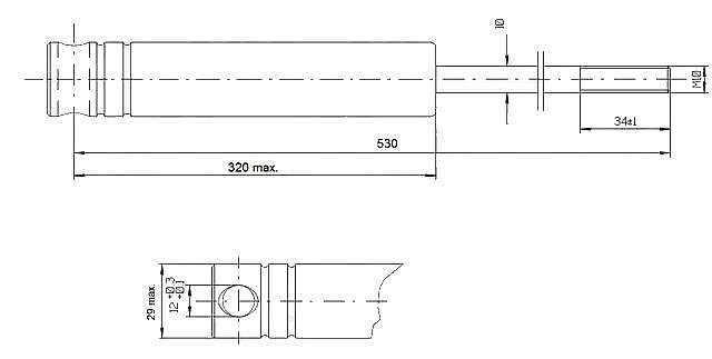 Tlumič brzdy Knott KF 27A (M12)-1
