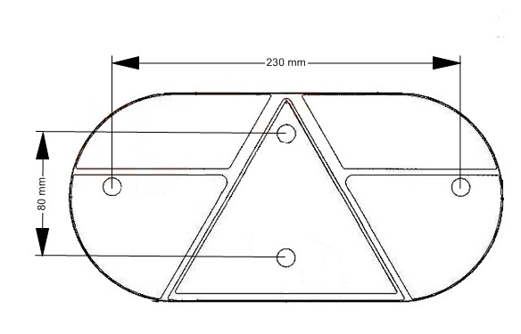 Kryt světla Jokon 610 (stejný L i P ),nákres 2