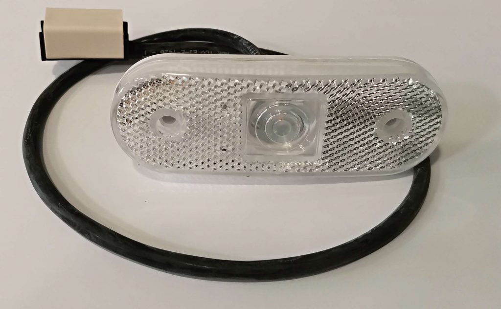 Světlo poziční diodové LED WAS W47, 12-24V, oválná s kabelem Snap-IN