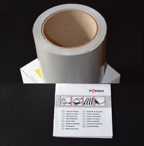 Opravná páska na plachty – samolepící 5m x 0,10 m, ŠEDÁ, obr. 2