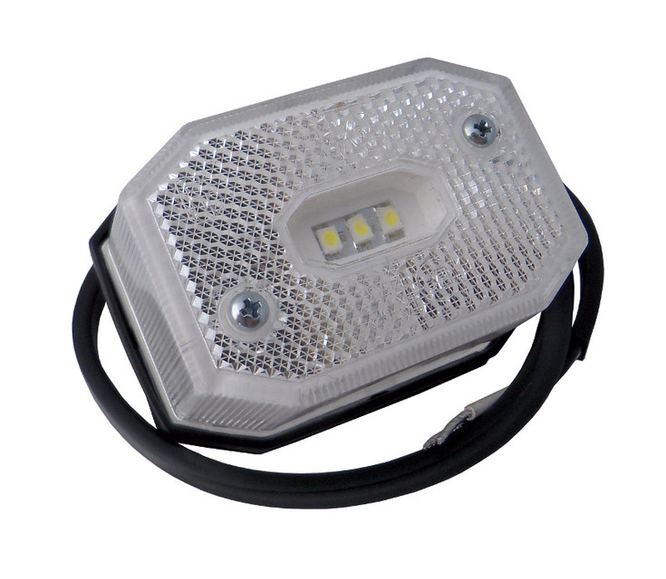 Světlo poziční bílé LED Fristom FT-001 B, 12-24V, s odrazkou (Flexipoint), č. 100818